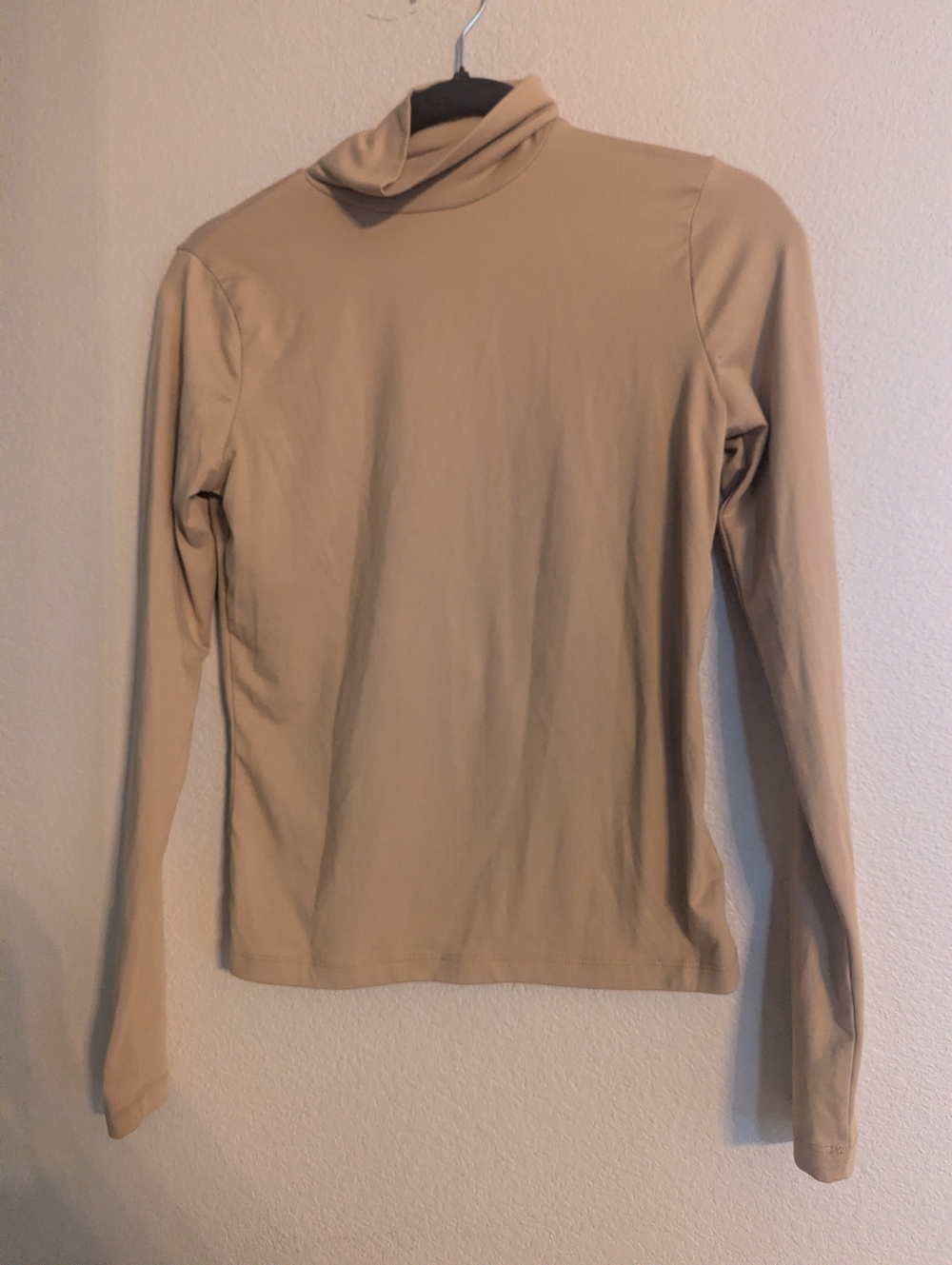 Urban Outfitters Beige Turtleneck Long Sleeve Top